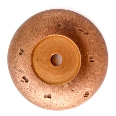 Alno Sierra 1-5/8" Round Distressed Rustic Solid Bronze Cabinet Knob Backplate Escutcheon Rosette Rust Bronze