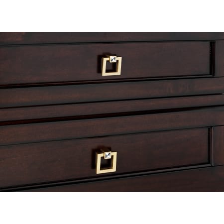 Alno-A2670-25-Satin Brass Square Pull with Square Crystal Base on Drawers