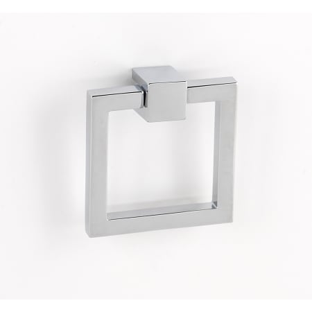 Alno Modern Urban 2" Square Solid Brass Drop Ring Cabinet Pull with Square Mount Polished Chrome