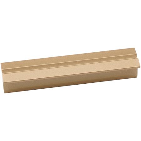 Alno Lux 3-1/2" Center to Center Linear Flush Channeled Rectangular Cabinet Handle / Drawer Pull Champagne