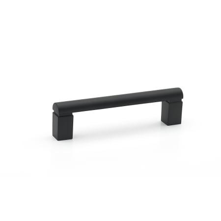 Alno Vogue 3" Center to Center Modern Luxury Solid Brass Round Bar with Block Feet Cabinet Handle / Drawer Pull Matte Black