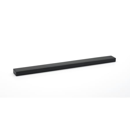 Alno Tempo 12" Center to Center Modern Linear Solid Brass Large Cabinet Handle with Recessed Lip Grip Matte Black