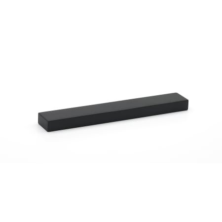 Alno Tempo 6" Center to Center Modern Solid Brass Linear Block Flush Mount Cabinet Handle with Recessed Lip Grip Matte Black