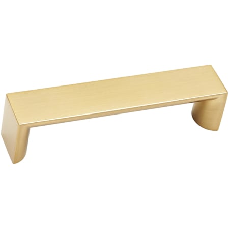 Alno Style Cents 3-3/4" Center to Center Flat Wide Square Cabinet Handle / Drawer Pull Brushed Gold