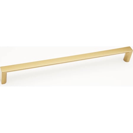 Alno Style Cents 8-13/16" Center to Center Flat Wide Square Cabinet Handle / Drawer Pull Brushed Gold