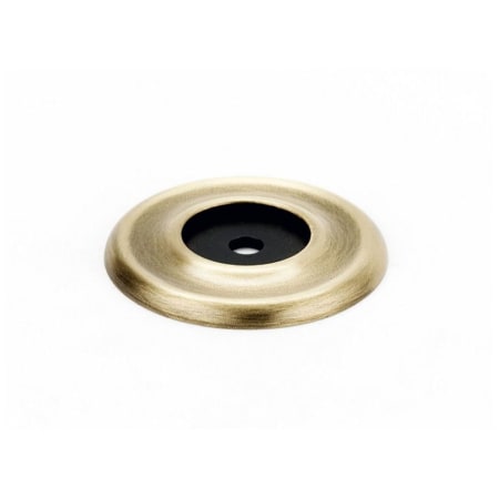 Alno Traditional 1-1/4" Round Solid Brass Cabinet Knob Backplate with Beveled Edge Antique English