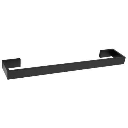 Alno Linear 12" Wide Solid Brass Modern Bathroom Towel Rod Bar Matte Black