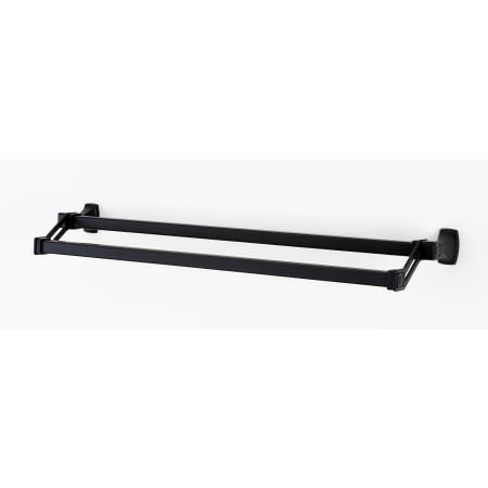 Alno Cube 25" Wide Double Rod Solid Brass Bathroom Towel Bar Bronze