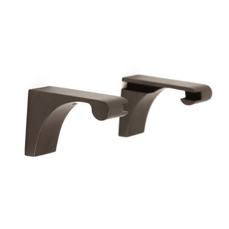 Alno Luna 1 Inch Wide Glass Shelf Mounting Brackets Bronze