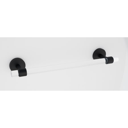 Alno Contemporary Acrylic 12 Inch Wide Towel Bar Matte Black