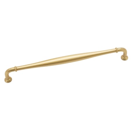Alno Charlie's 12" Center to Center Classic Traditional Solid Brass Cabinet Handle / Drawer Pull Satin Brass