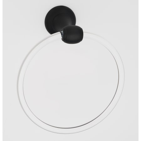 Alno Royale Acrylic 6 Inch Diameter Towel Ring Matte Black