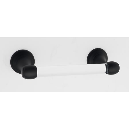 Alno Royale Modern Acrylic 6-1/4" Wide Double Post Toilet Paper Holder Matte Black