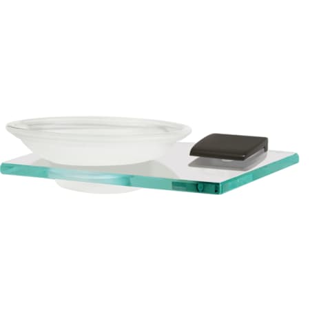 Alno Manhattan Frosted Glass Soap Dish Bronze