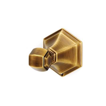 Alno Nicole 2-3/8" W Contemporary Knob Style Solid Brass Single Wall Mount Bath Robe Towel Hook Antique English Matte
