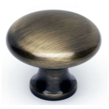 Alno Classic 1-1/4" Smooth Round Traditional Mushroom Solid Brass Cabinet Knob / Drawer Knob Antique English