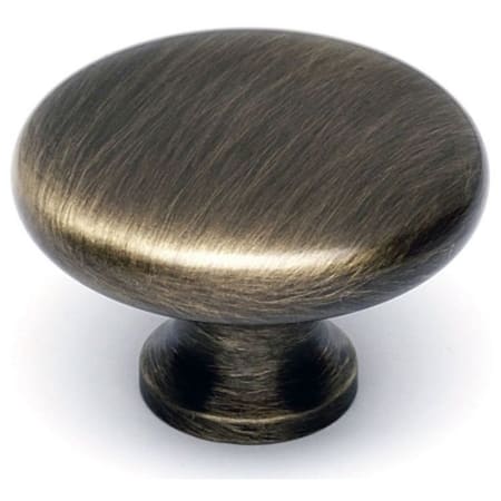 Alno Classic 1-1/2" Round Farmhouse Traditional Smooth Mushroom Solid Brass Cabinet Knob / Drawer Knob Antique English