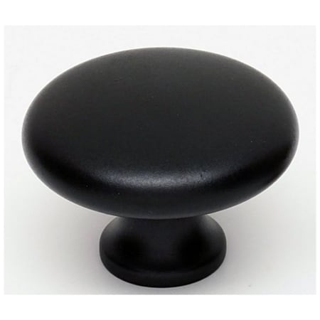 Alno Classic 1-3/4" Round Flat Farmhouse Traditional Smooth Mushroom Solid Brass Cabinet Knob / Drawer Knob Matte Black