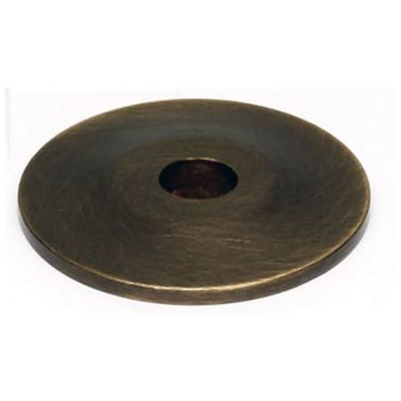 Alno Traditional 3/4" Round Solid Brass Cabinet Knob Backplate Antique English