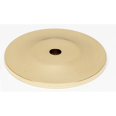Alno Traditional 1-3/4 Inch Diameter Round Solid Brass Cabinet Knob Backplate Unlacquered Brass