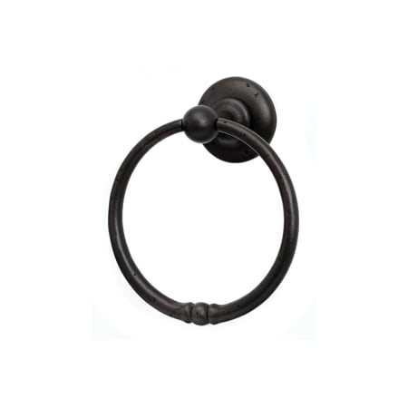 Alno Sierra 6" Round Distressed Rustic Solid Bronze Bathroom Towel Ring Dark Bronze