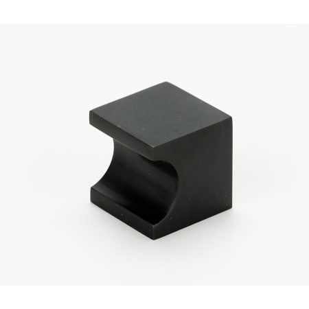 Alno Contemporary 1" Solid Brass Notched Block Whistle Style Cabinet Knob / Drawer Knob Bronze