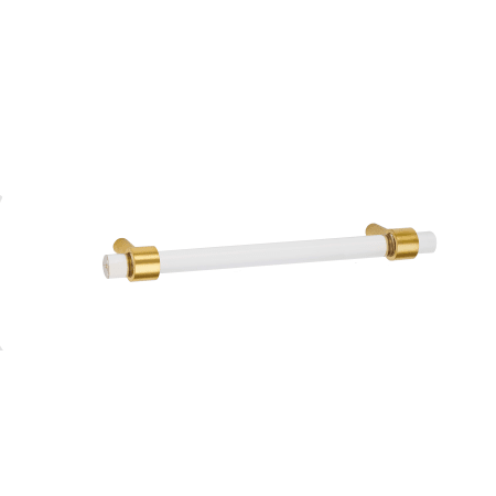 Alno Modern 6" Center to Center Acrylic Bar Cabinet Handle Cabinet Pull with Solid Brass Mount Unlacquered Brass
