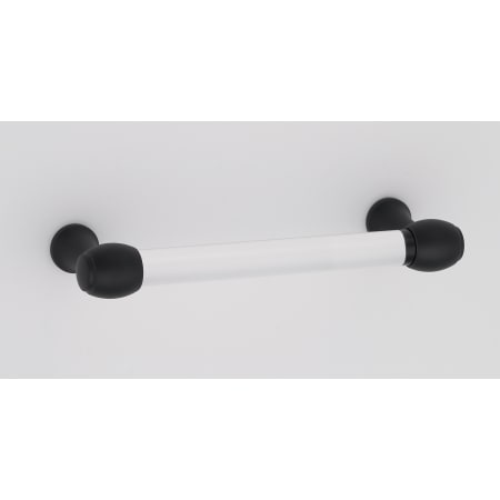 Alno Royale 3" Center to Center Acrylic Clear Bar Cabinet Handle / Drawer Pull with Solid Brass Mounts Matte Black