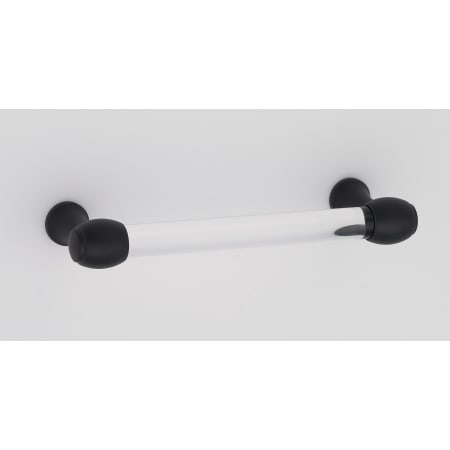 Alno Royale 3-1/2" Center to Center Acrylic Bar Cabinet Handle / Drawer Pull with Solid Brass Mounts Matte Black