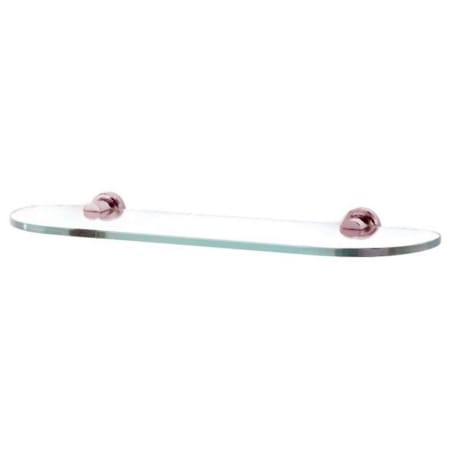 Alno Infinity 18" W Glass Bathroom Shelf with Brass Mounting Brackets Polished Chrome