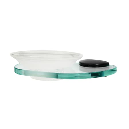 Alno Euro Series Wall Mounted Frosted Glass Soap Dish with Brass Bracket and Glass Shelf Bronze