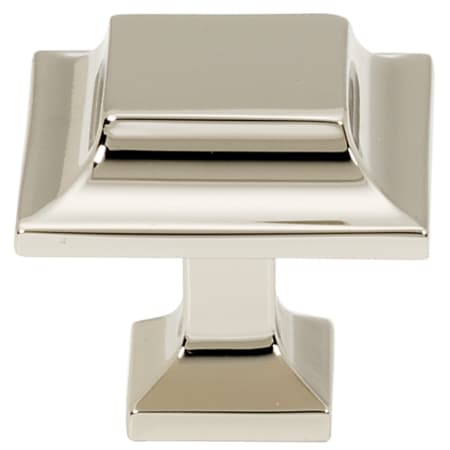 Alno Millennium 1-1/4" Modern Fluted Square Solid Brass Cabinet Knob / Drawer Knob Polished Nickel