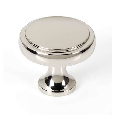 Alno Royale 1-1/4 Inch Solid Brass Stepped Round Mushroom Cabinet Knob / Drawer Knob Polished Nickel