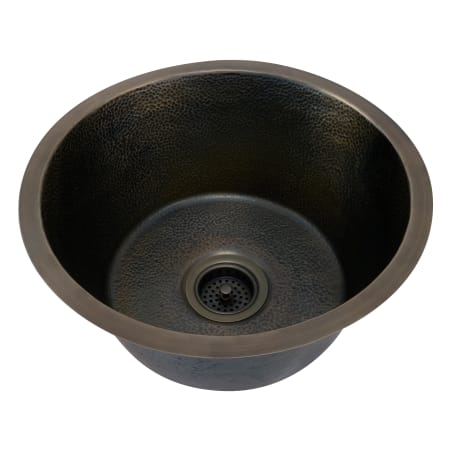 Alno Hammertone 16" Round Drop In Hammered Metal Hand Crafted Bath or Bar Sink Basin from Bates and Bates Antique Nickel