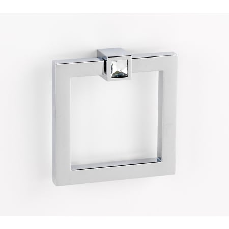 Alno 3 Inch Square Ring Cabinet Pull with Square Crystal Mount Polished Chrome