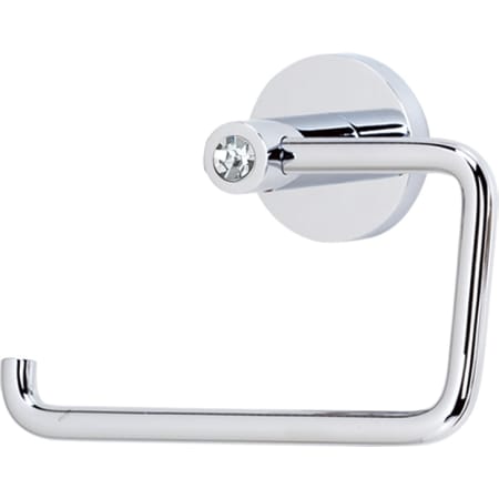 Alno Contemporary I - Luxury Designer Single C Post Slide On Toilet Paper Holder with Swarovsky Crystal Accents Polished Chrome