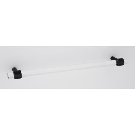 Alno Contemporary Acrylic 12" Center to Center Large Cabinet Handle / Drawer Pull with Solid Brass Feet Matte Black