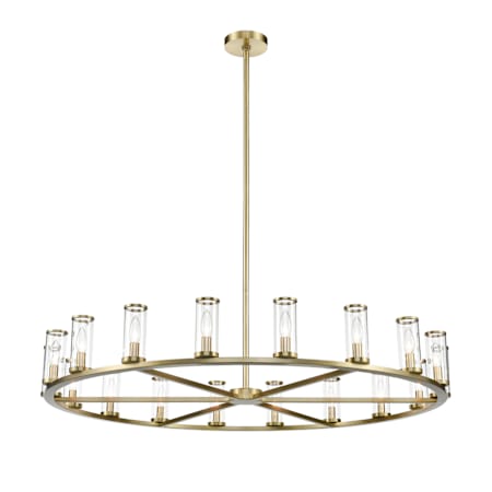 Alora Lighting Revolve 18 Light 47" Wide Taper Candle Chandelier Natural Brass