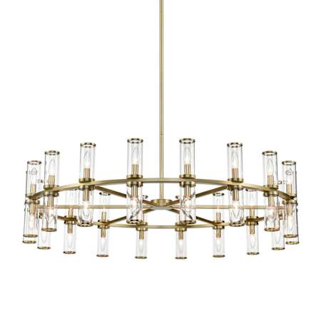 Alora Lighting Revolve 36 Light 47" Wide Taper Candle Chandelier Natural Brass