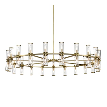 Alora Lighting Revolve 42 Light 60" Wide Taper Candle Chandelier Natural Brass