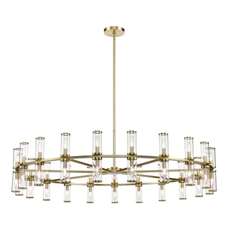 Alora Lighting Revolve 42 Light 60" Wide Taper Candle Chandelier Natural Brass