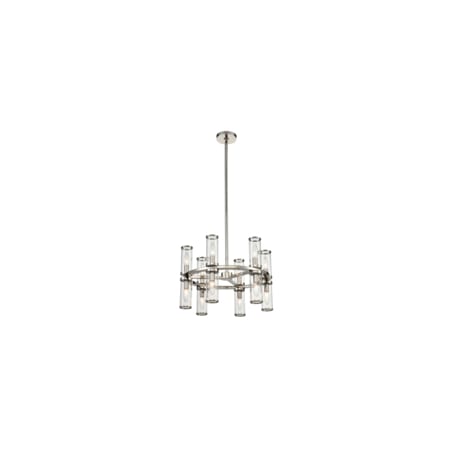 Alora Lighting Revolve 12 Light 17" Wide Taper Candle Chandelier Polished Nickel