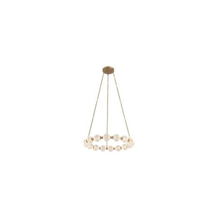 Alora Lighting Marni 33" Wide LED Ring Chandelier Natural Brass