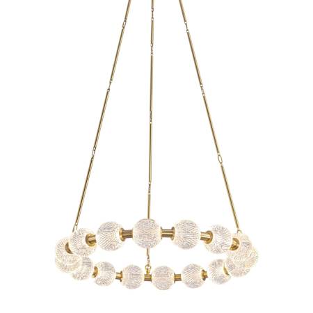 Alora Lighting Marni 33" Wide LED Ring Chandelier Natural Brass