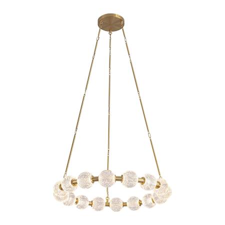 Alora Lighting Marni 33" Wide LED Ring Chandelier Natural Brass