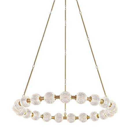 Alora Lighting Marni 42" Wide LED Ring Chandelier Natural Brass