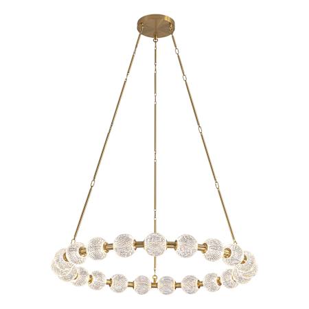 Alora Lighting Marni 42" Wide LED Ring Chandelier Natural Brass