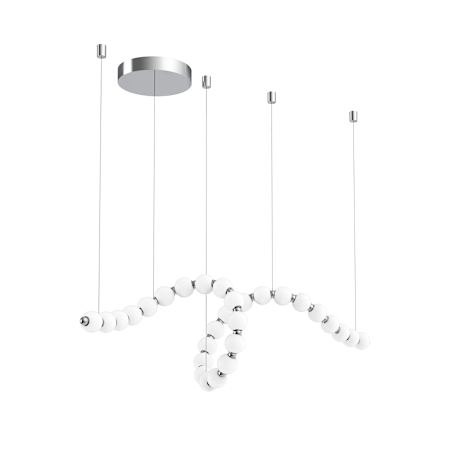 Alora Lighting Akoya 98" Wide LED Linear Chandelier Chrome