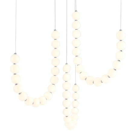 Alora Lighting Akoya 11" Wide LED Multi Light Pendant with 11" Wide Canopy Chrome