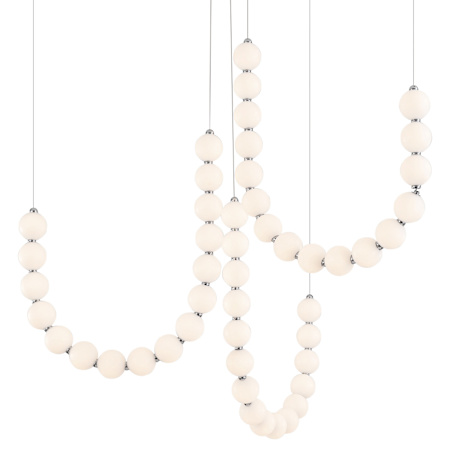 Alora Lighting Akoya 11" Wide LED Multi Light Pendant with 7" Wide Canopy Chrome